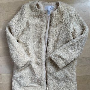 Bar III Winter Coat - Faux Fur, Cream, Women's S